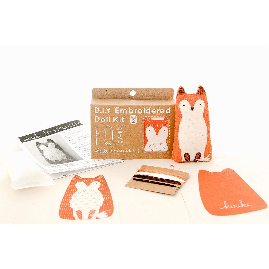 D.I.Y. FOX EMBROIDERED DOLL KIT