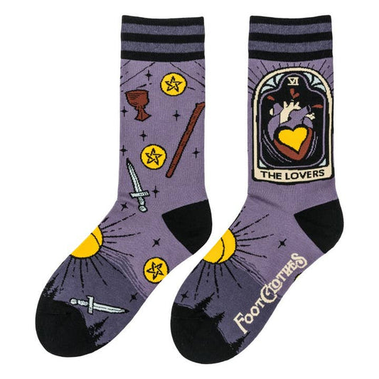 THE LOVERS TAROT NOUVEAU CREW SOCKS BY FOOTCLOTHES
