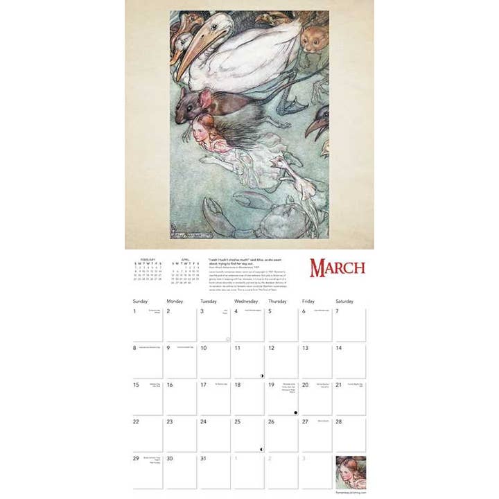 ARTHUR RACKHAM 2026 WALL CALENDAR