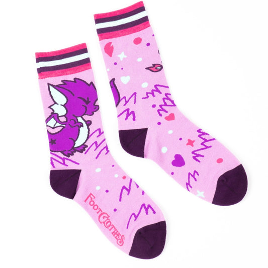 CUTE DRAGON CREW SOCKS BY FOOTCLOTHES
