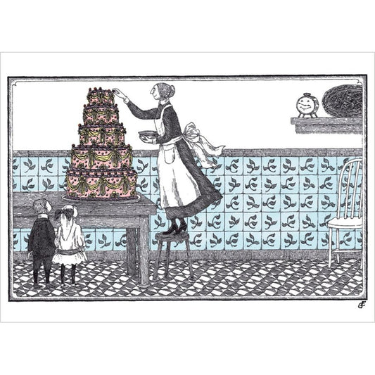 EDWARD GOREY BIRTHDAY CAKE BIRTHDAY CARD