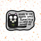 TRYING TO STAY POSITIVE CAT STICKER