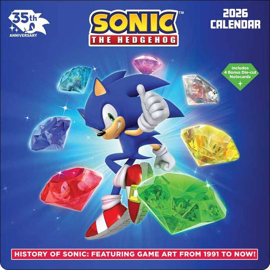 SONIC THE HEDGEHOG 35TH ANNIVERSARY WALL CALENDAR 2026