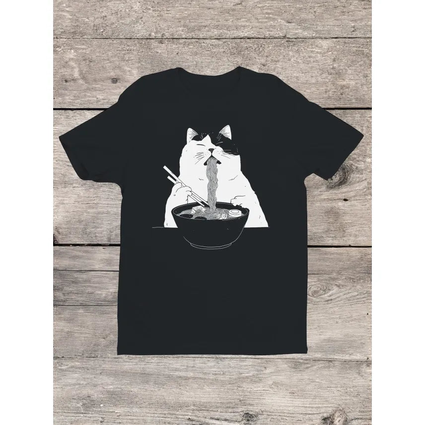 RAMEN LOVING CAT T-SHIRT