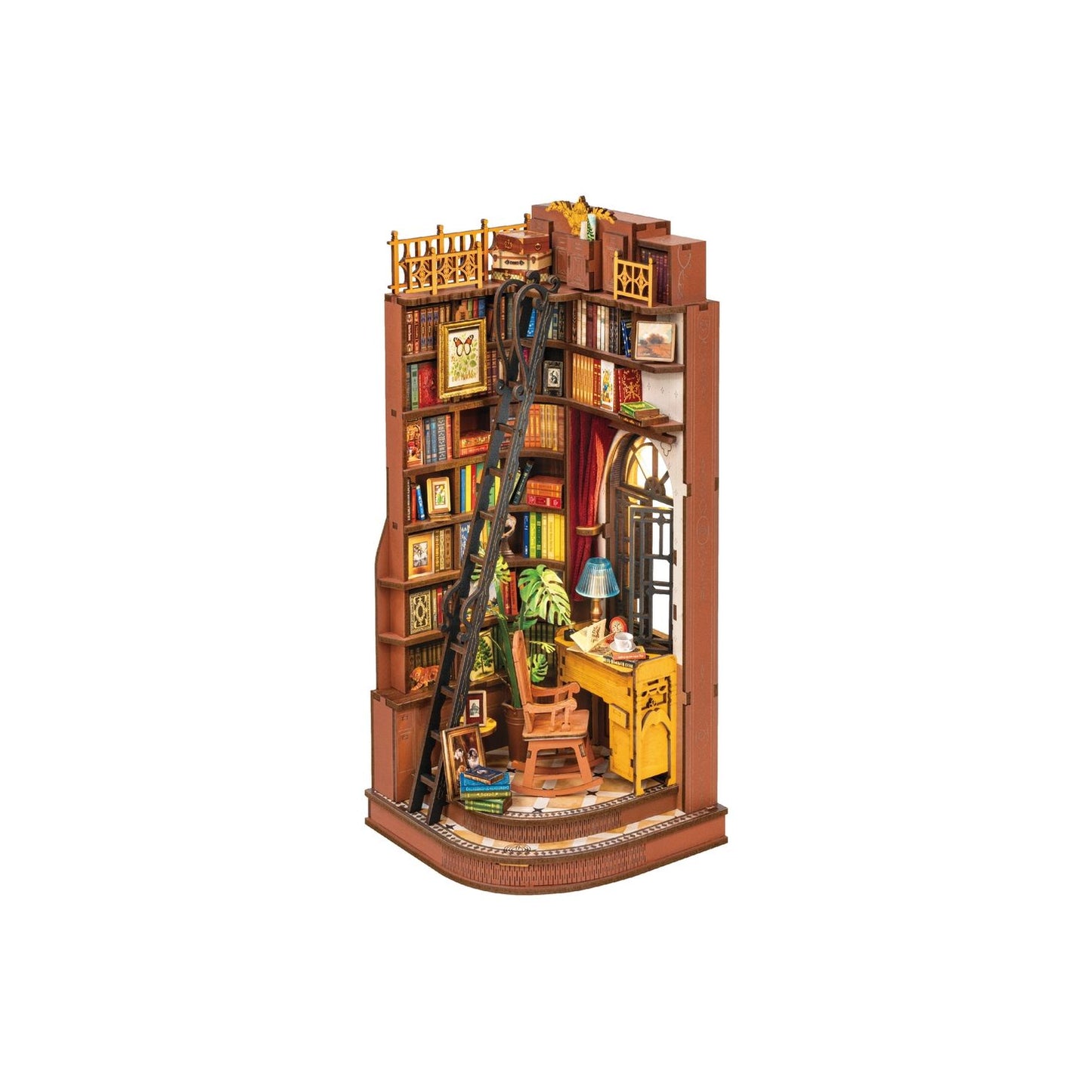 SILENT CORNER STUDY 3-D WOODEN BOOK NOOK KIT
