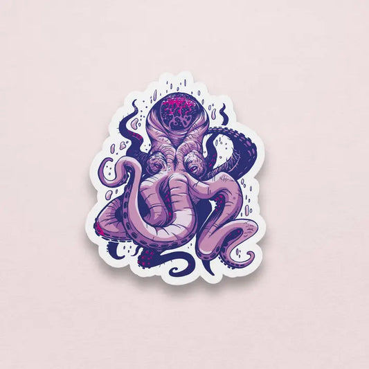 PURPLE KRAKEN OCTOPUS MONSTER STICKER