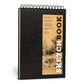 TOP SPIRAL BOUND BLACK 7 X 10 SKETCHBOOK