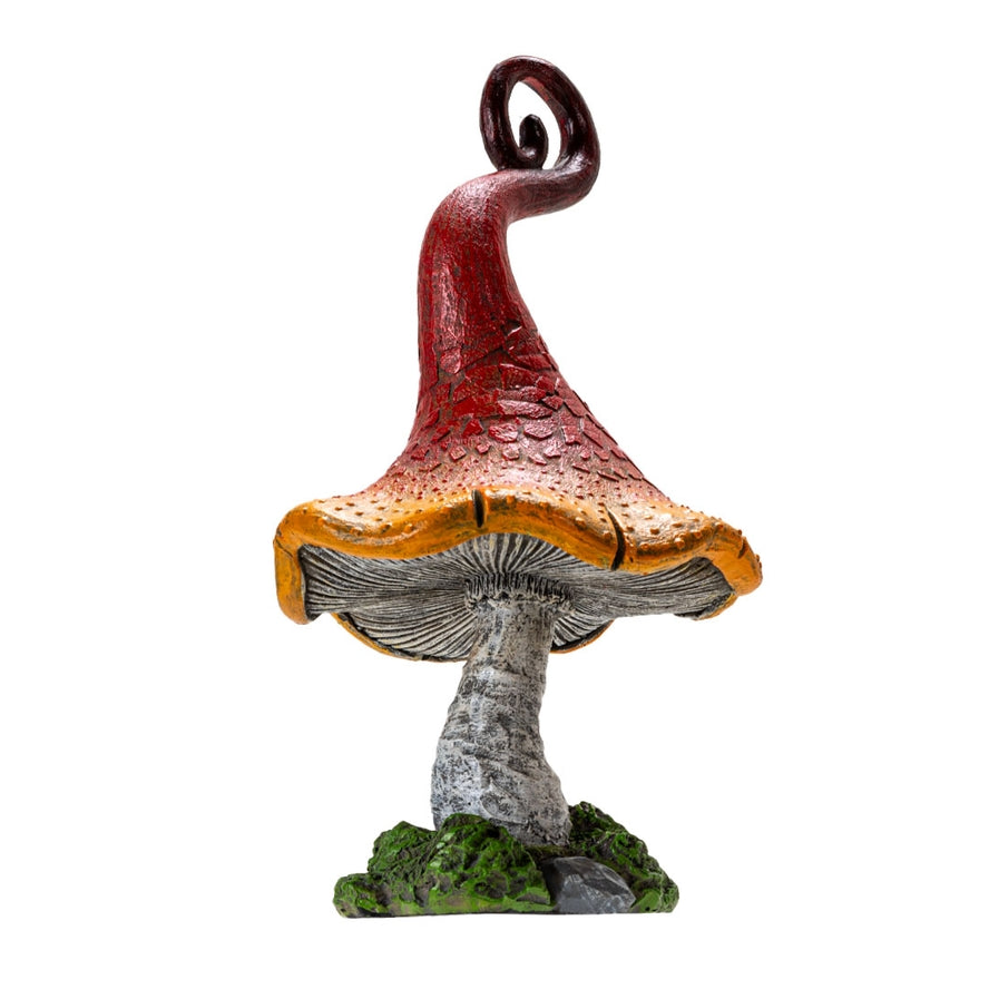 GOBLINCORE BIG MAGIC MUSHROOM STATUE (ORANGE)