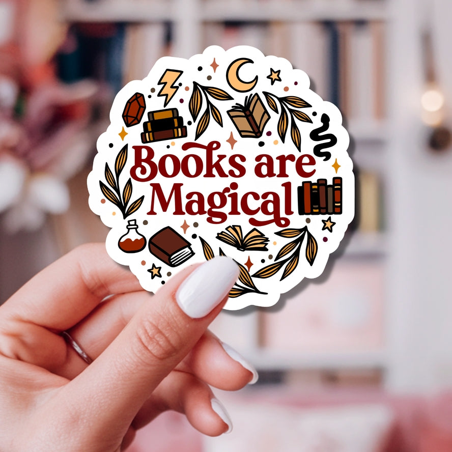 BOOKS ARE MAGICAL STICKER