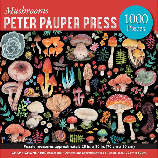 MUSHROOM 1000PC JIGSAW PUZZLE BY PETER PAUPER PRESS