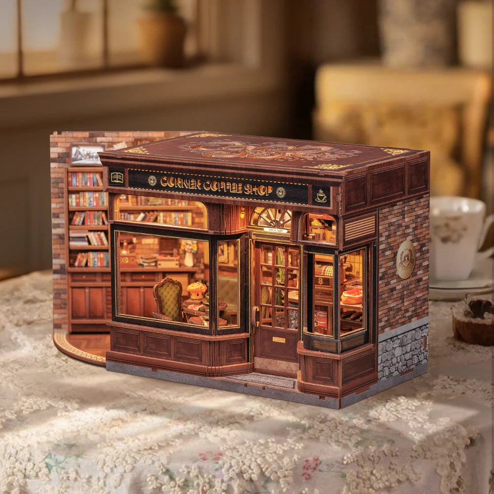 CORNER COFFEE SHOP 3-D DIY BOOK NOOK KIT