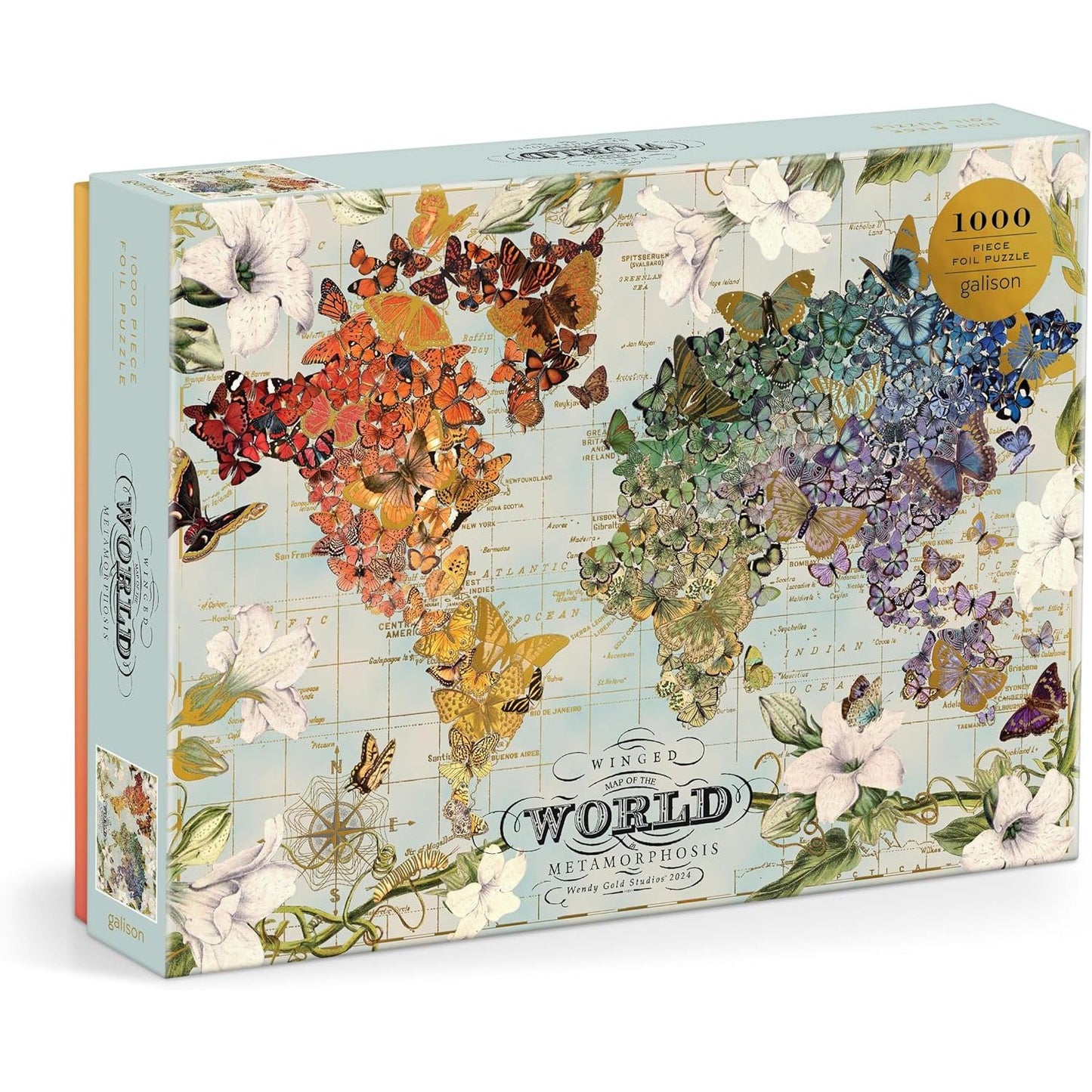 WINGED MAP OF THE WORLD 1000PC PUZZLE