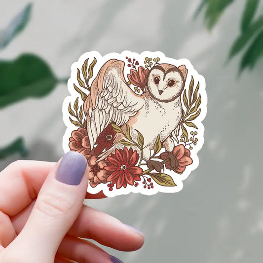 FLORAL OWL STICKER
