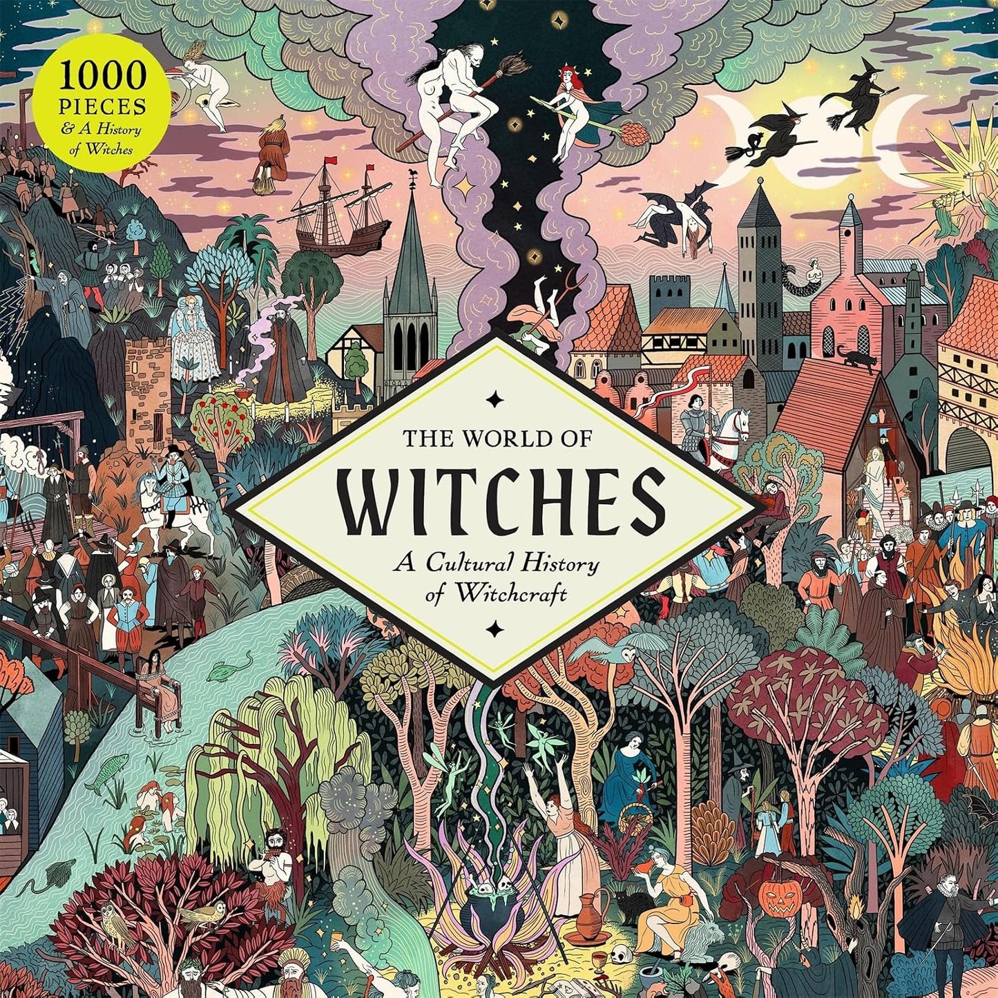 THE WORLD OF WITCHES: A CULTURAL HISTORY OF WITCHCRAFT IN A 1000-PIECE JIGSAW PUZZLE BY DR. LAURA KOUNINE AND ELEANOR TAYLOR
