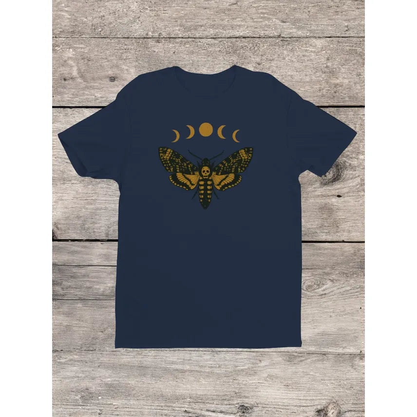 CELESTIAL MOTH WITH MOON PHASES T-SHIRT