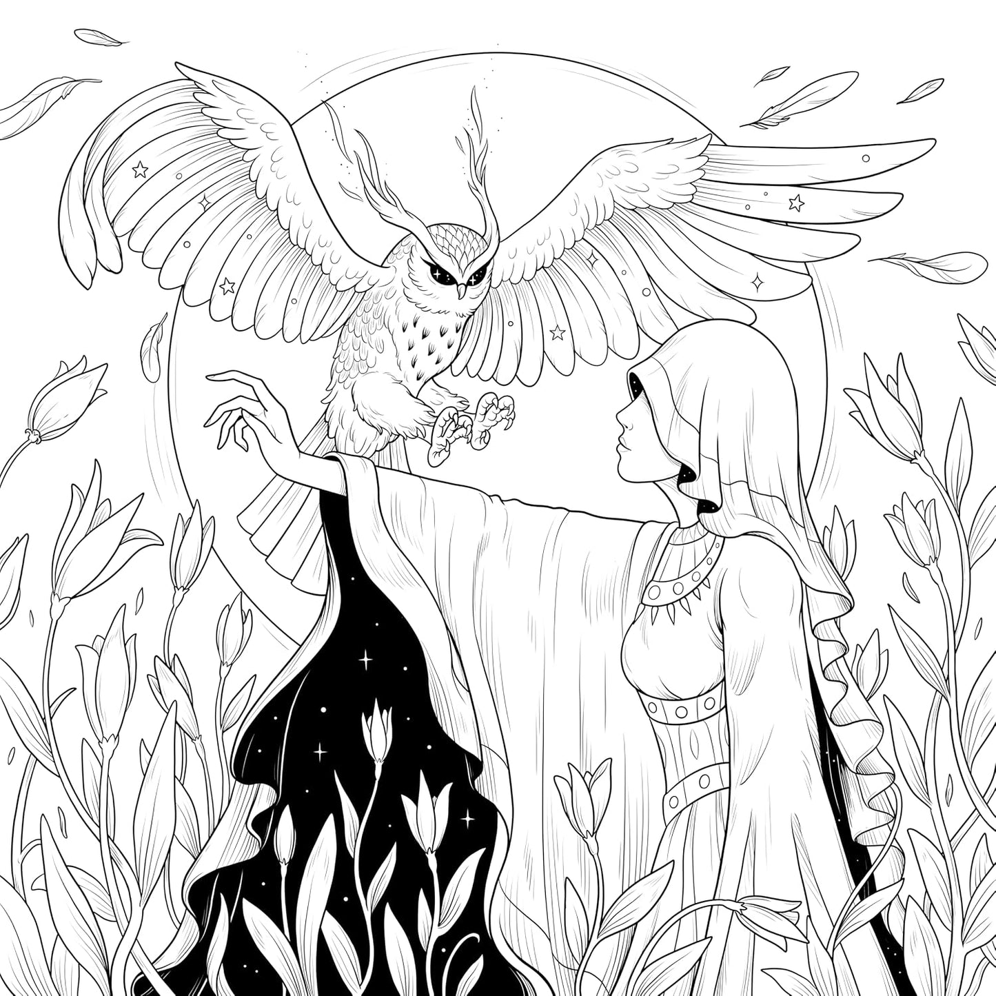 MYTHOGRAPHIC COLOR AND DISCOVER: ROMANTASY: AN ARTIST’S COLORING BOOK OF FANTASY ROMANCE BY WERONIKA KOLINSKA