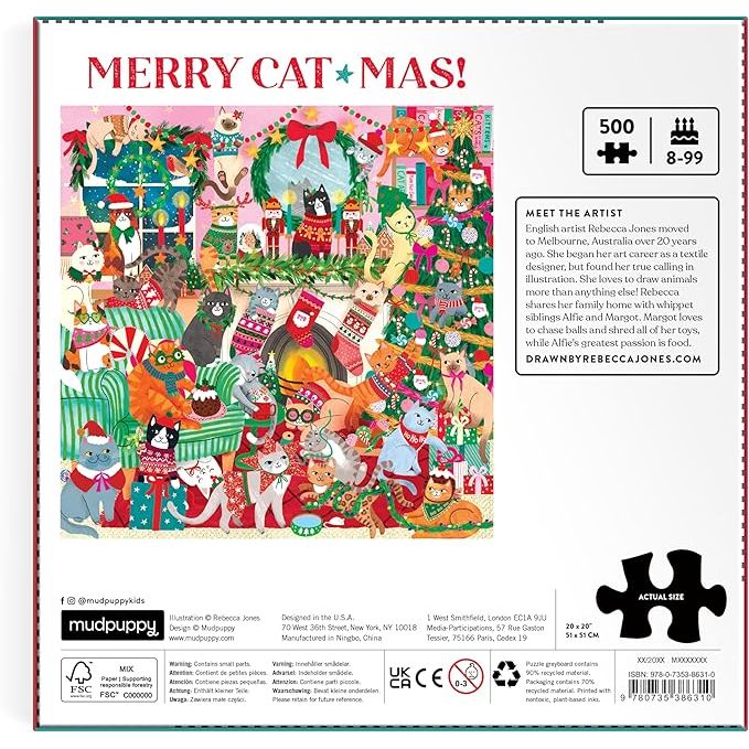 MERRY CATMAS 500 PC PUZZLE