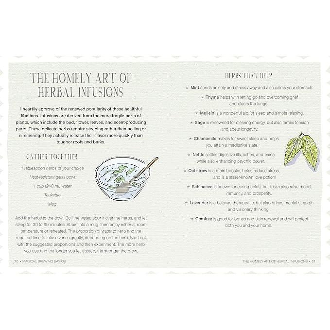 WICCAN TEAS AND BREWS: RECIPES FOR MAGICAL DRINKS, ESSENCES, AND TINCTURES BY CERRIDWEN GREENLEAF