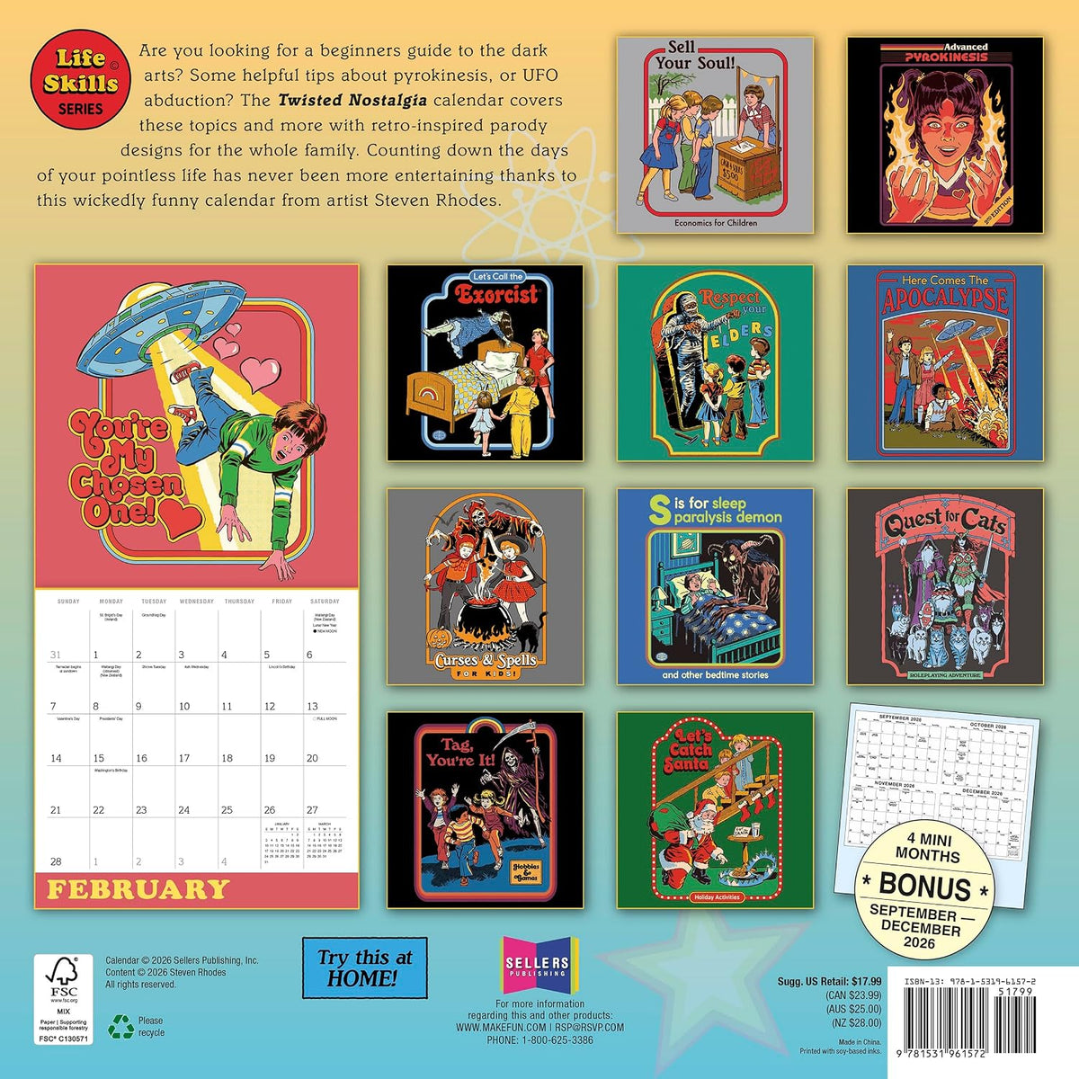 TWISTED NOSTALGIA 2027 WALL CALENDAR