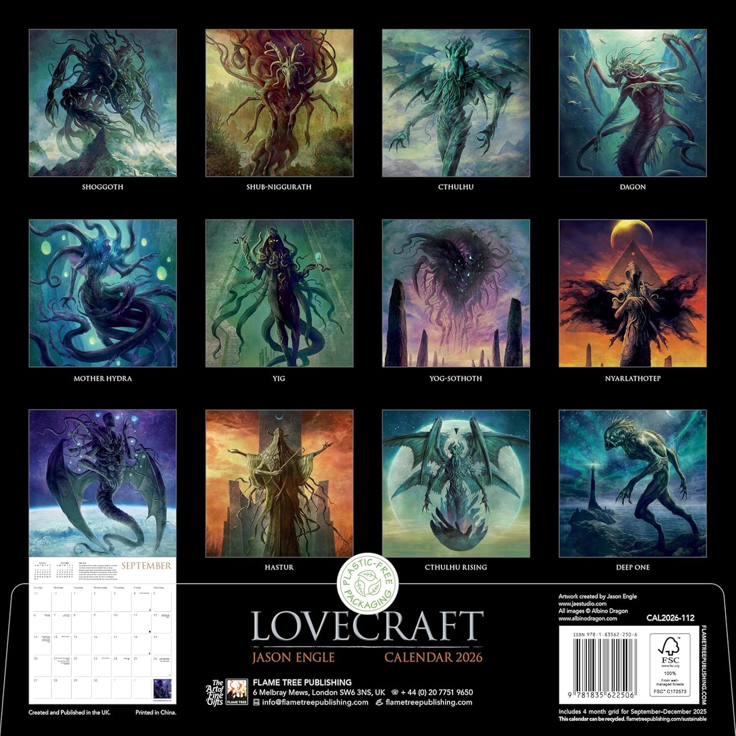 LOVECRAFT WALL CALENDAR 2026