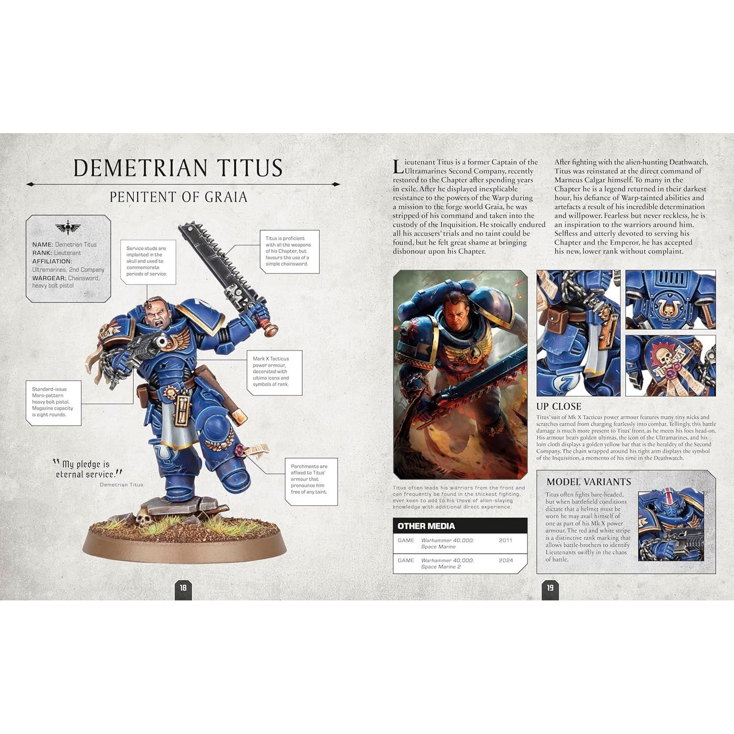 WARHAMMER 40K CHARACTER ENCYCLOPEDIA (INCLUDES LIEUTENANT TITUS MINI) BY DK BOOKS