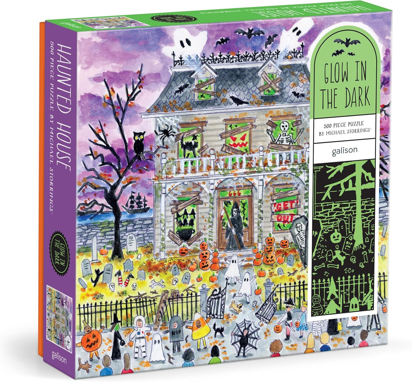 MICHAEL STORRINGS HAUNTED HOUSE - 500 PIECE GLOW IN THE DARK PUZZLE