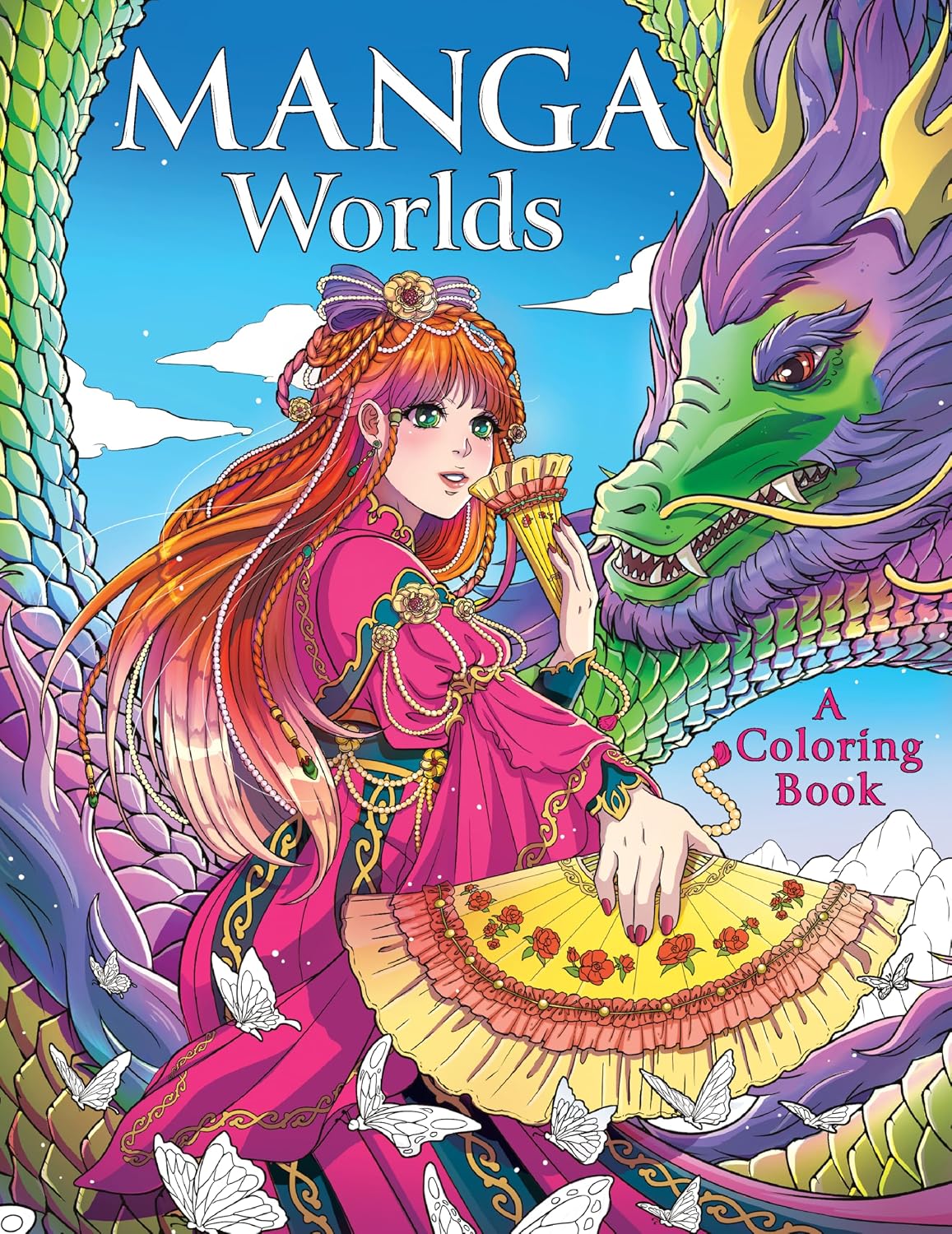 MANGA WORLDS: A COLORING BOOK