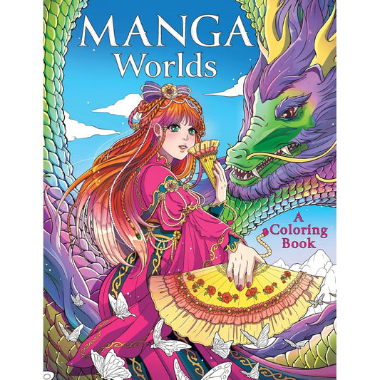 MANGA WORLDS: A COLORING BOOK