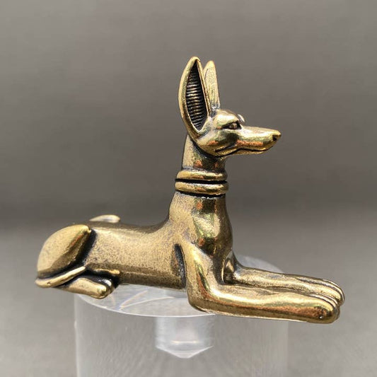 MINIATURE BRASS ANUBIS