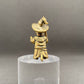 MINATURE BRASS MOUSE WIZARD