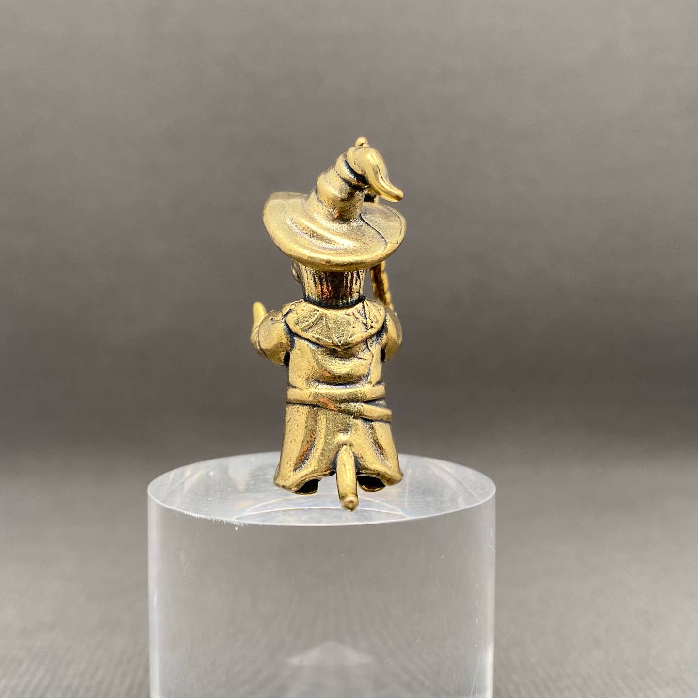 MINATURE BRASS MOUSE WIZARD
