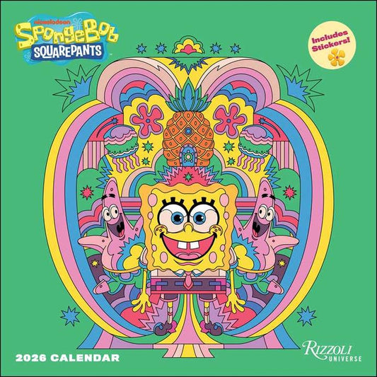 SPONGEBOB SQUAREPANTS 2026 WALL CALENDAR (INCLUDES STICKERS)