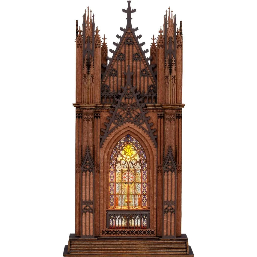 TWIN-TOWER CATHEDRAL 3D WOODEN PUZZLE KIT