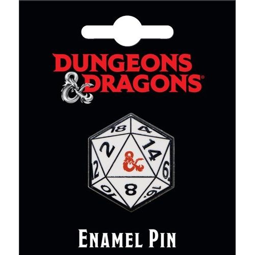 D&D 20 SIDED DIE ENAMEL PIN