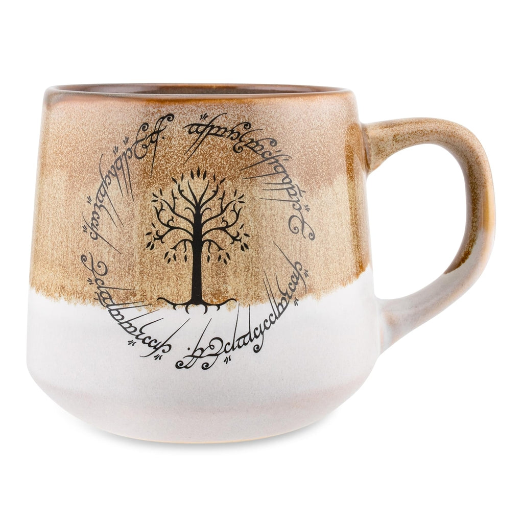 THE LORD OF THE RINGS ELVEN TEXT TAPERED CERAMIC POTTERY MUG
