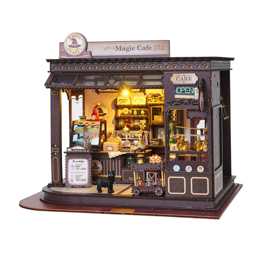 MAGIC CAFE 3-D WOODEN MINIATURE BOOK NOOK KIT