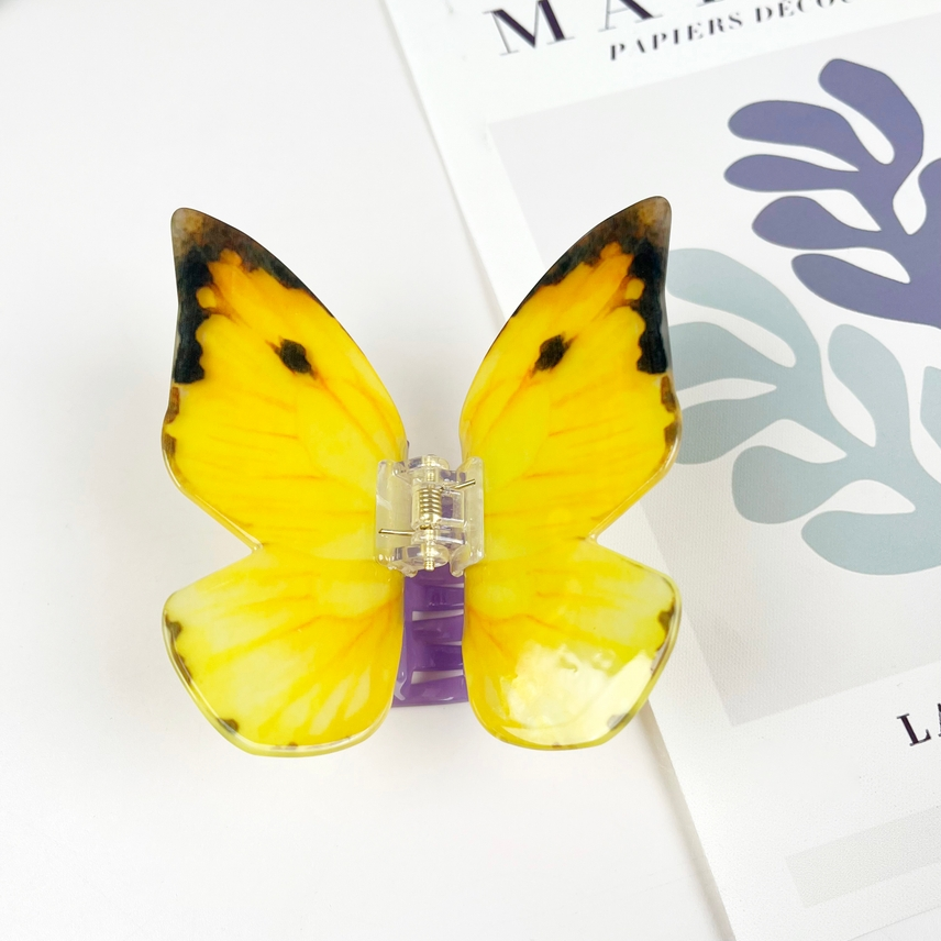 YELLOW BUTTERFLY HAIR CLAW