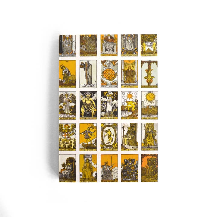 VINTAGE TAROT CARD EXPOSED COPTIC BINDING NOTEBOOK JOURNAL