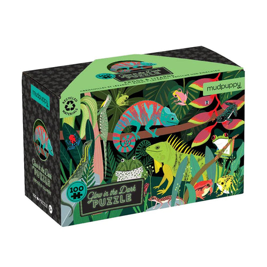 FROGS AND LIZARDS GLOW IN THE DARK 100 PC PUZZLE