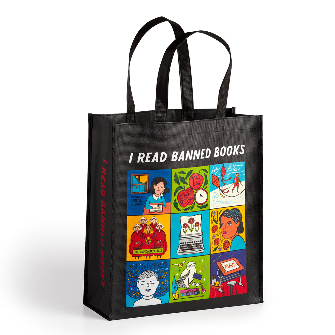 I READ BANNED BOOKS REUSABLE SHOPPING BAG