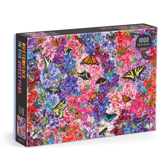 BUTTERFLIES IN THE SWEET PEAS 1000PC PUZZLE