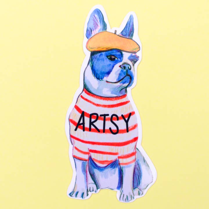 ARTSY FARTSY BOSTON TERRIER STICKER