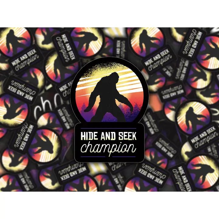 HIDE AND SEEK BIGFOOT STICKER