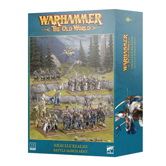 THE OLD WORLD HIGH ELF REALMS BATTLE MARCH ARMY