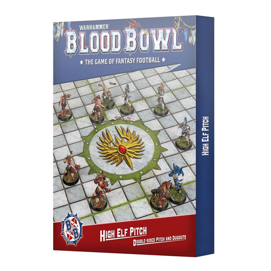 BLOOD BOWL HIGH ELF PITCH AND DUGOUTS