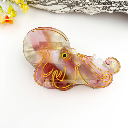PRETTY IN PINK OCTOPUS HAIR CLAW CLIP