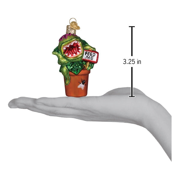 VENUS FLY TRAP GLASS HOLIDAY ORNAMENT