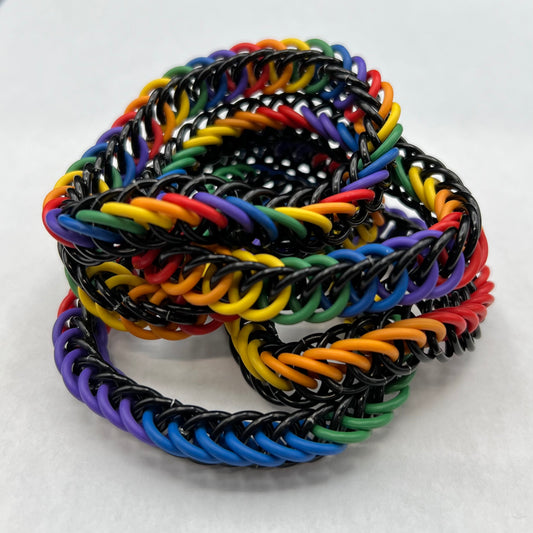 RAINBOW PRIDE CHAINMAIL BRACELET