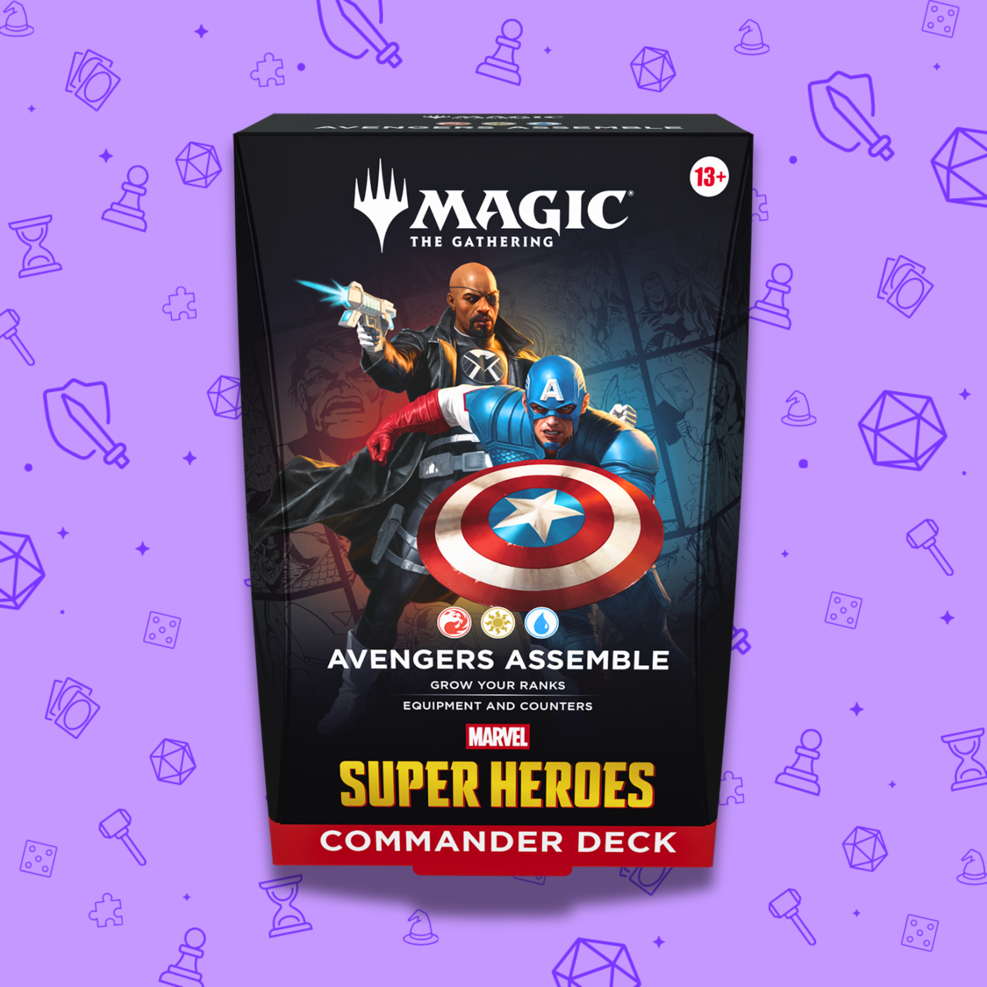 MAGIC THE GATHERING MARVEL SUPER HEROES AVENGERS ASSEMBLE COMMANDER DE –  Games and Stuff
