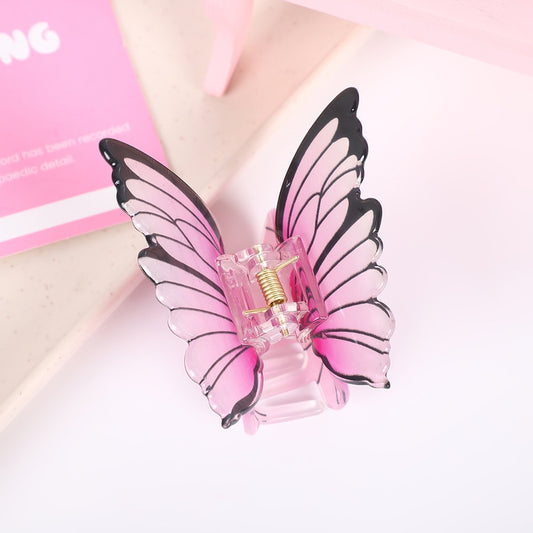 PINK BUTTERFLY HAIR CLAW